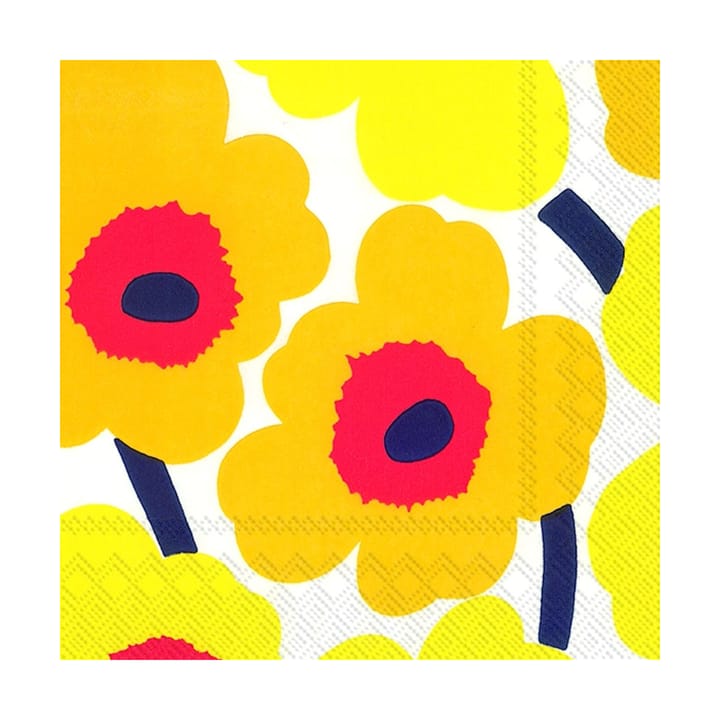 Unikko napkins 33x33 cm 20-pack - Dark yellow - Marimekko