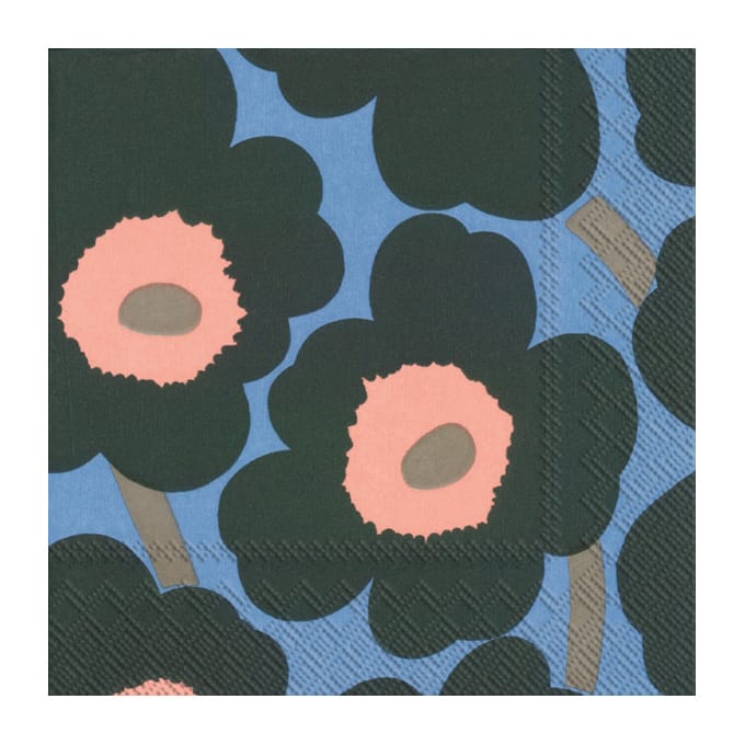 Unikko napkins 33x33 cm 20-pack - Green-blue - Marimekko