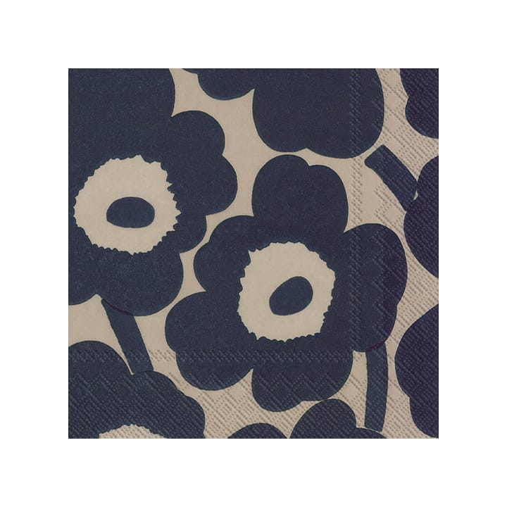 Unikko napkins 33x33 cm 20-pack, linen-blue Marimekko