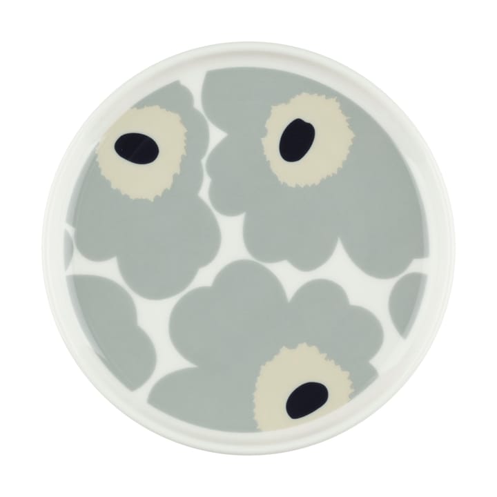 Unikko plate Ø13.5 cm, White-light grey-sand-dark blue Marimekko