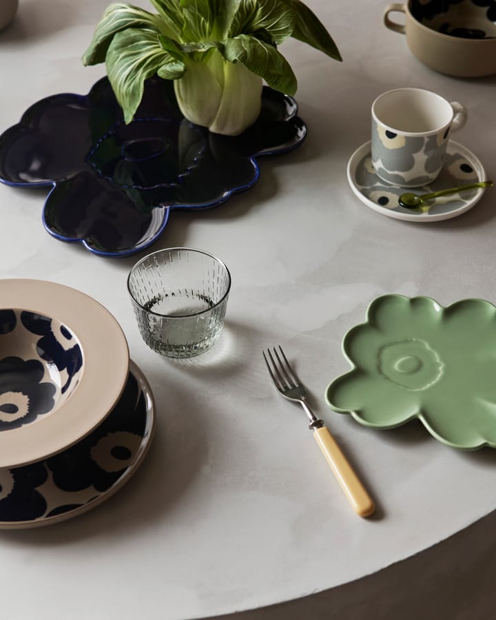 Unikko plate Ø13.5 cm, White-light grey-sand-dark blue Marimekko