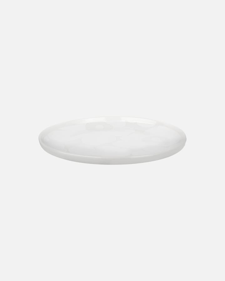 Unikko plate 20 cm, White-off white Marimekko