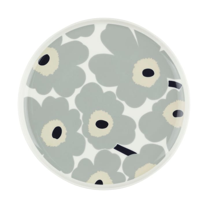 Unikko plate Ø25 cm, White-light grey-sand-dark blue Marimekko