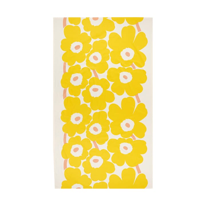 Unikko tablecloth 140x250 cm, Cotton-yellow-pink Marimekko