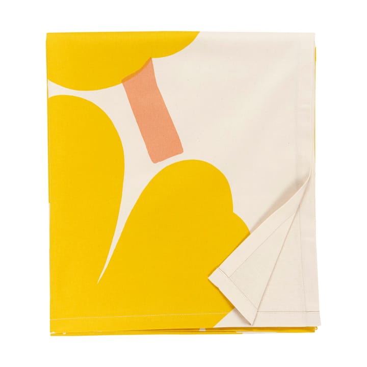 Unikko tablecloth 140x250 cm, Cotton-yellow-pink Marimekko