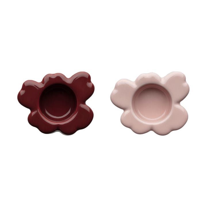 Unikko tealight holder 3x10 cm 2 pieces - Rosy grey-reddish brown - Marimekko