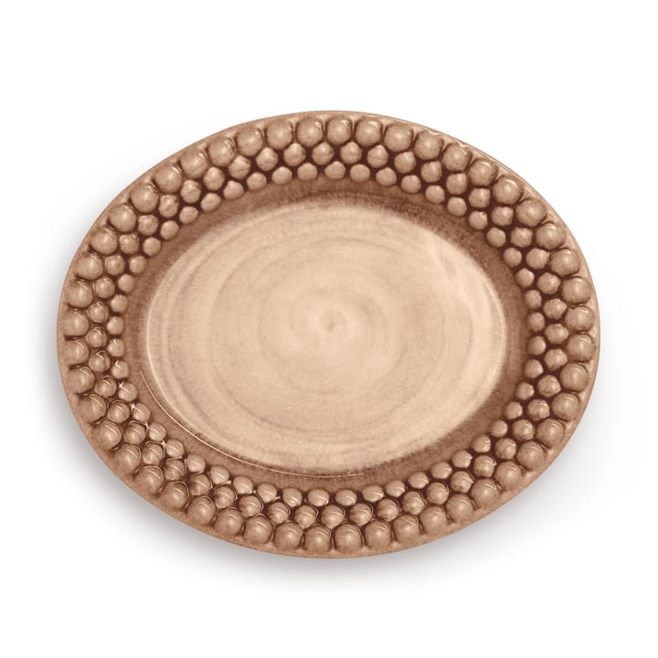 Bubbles oval plate 20 cm - cinnamon - Mateus