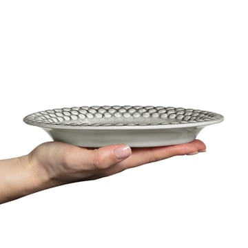 Bubbles oval plate 20 cm - Grey - Mateus