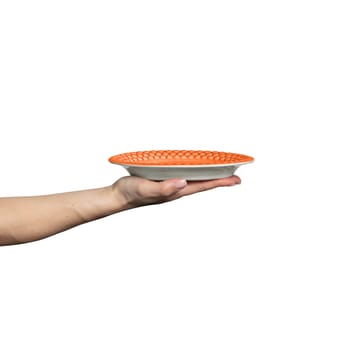 Bubbles oval plate 20 cm - Orange - Mateus