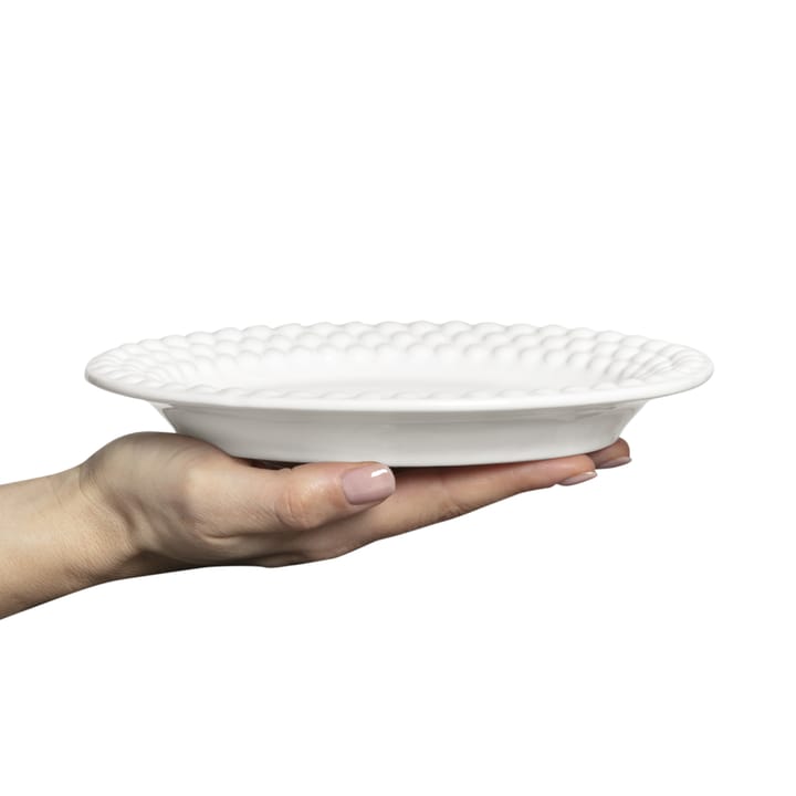 Bubbles oval plate 20 cm, White Mateus