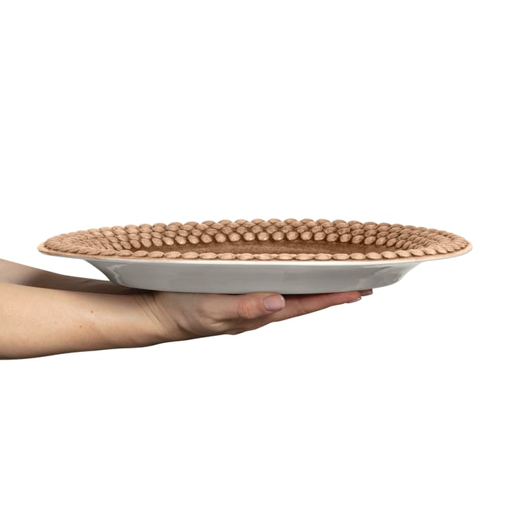 Bubbles oval saucer 35 cm, cinnamon Mateus