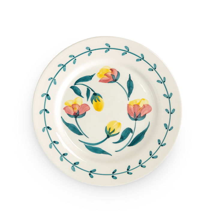 Flowers tulips dinner plate Ø28 cm - White - Mateus