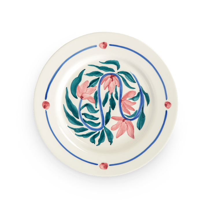 Flowers Water Lilies dinner plate Ø28 cm, White Mateus