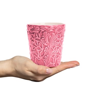 Lace mug 30 cl - Pink - Mateus