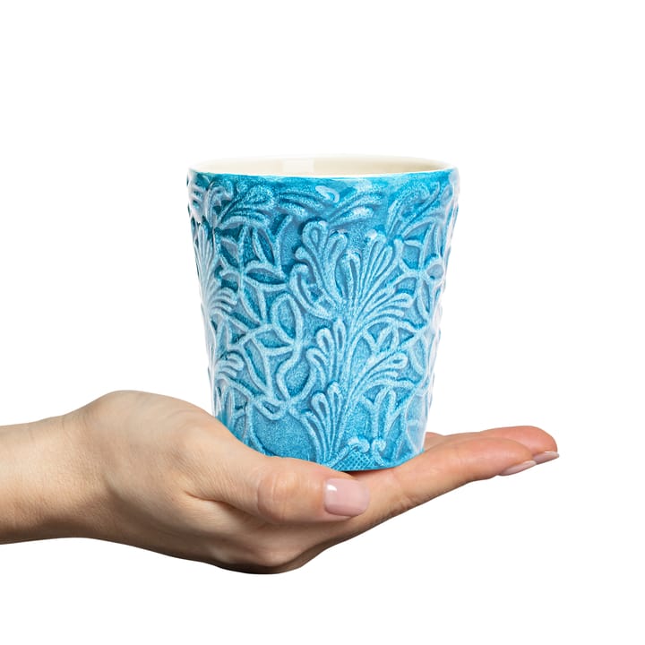 Lace mug 30 cl, Turquoise Mateus