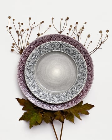 Lace plate 25 cm - Grey - Mateus