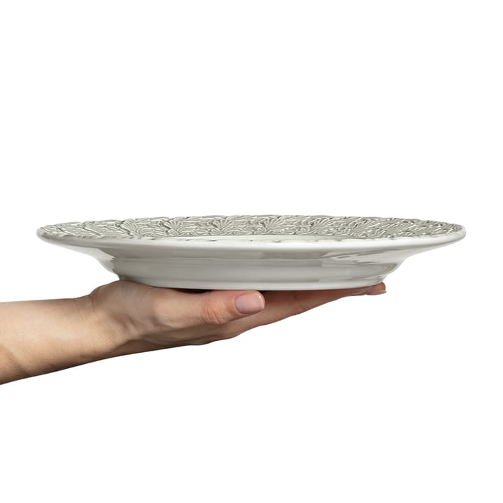 Lace plate 25 cm, Grey Mateus