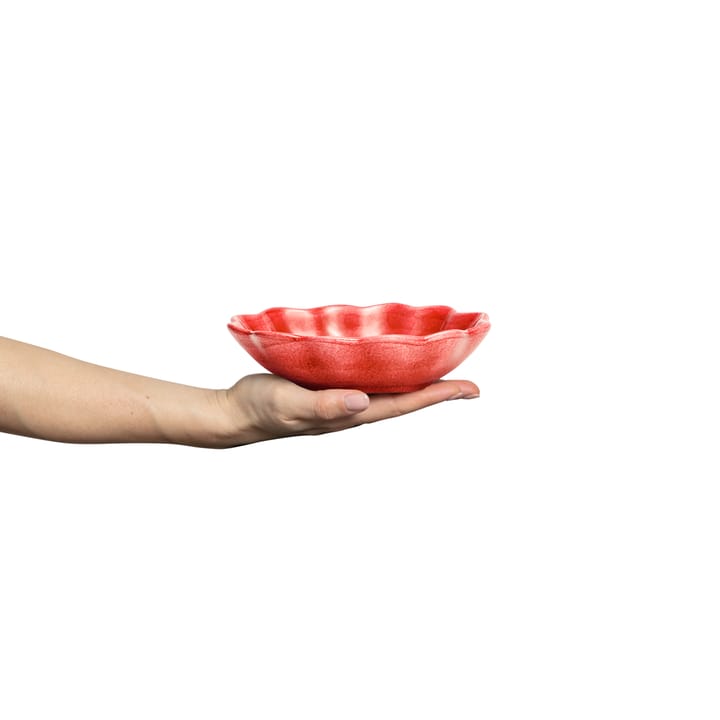 Oyster bowl 16x18 cm, Red-Limited Edition Mateus