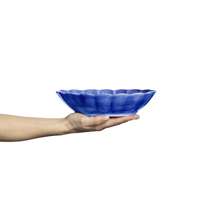 Oyster bowl 18x23 cm, Blue Mateus