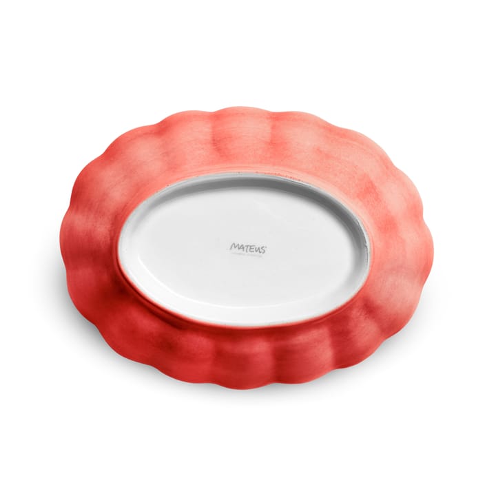 Oyster bowl 18x23 cm, Red-Limited Edition Mateus