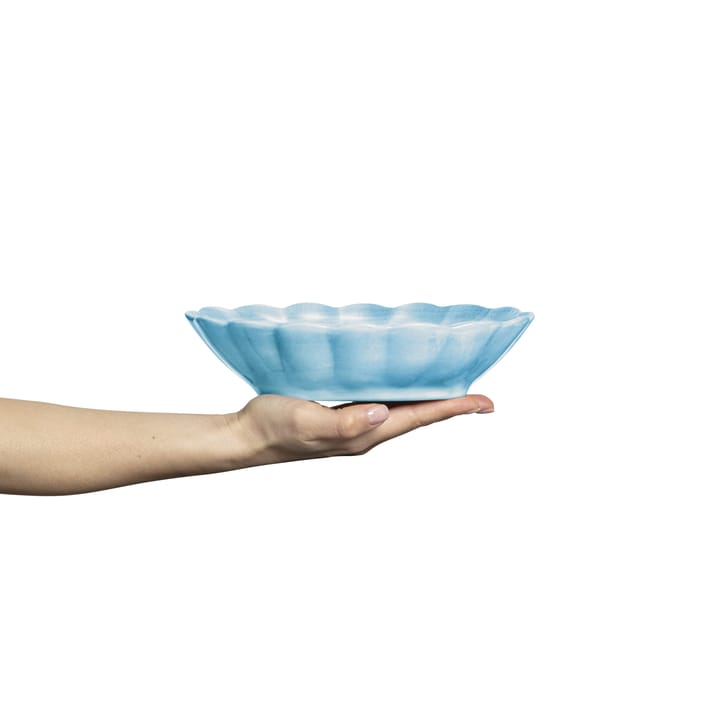 Oyster bowl 18x23 cm, Turquoise Mateus