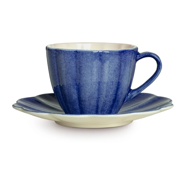 Oyster cup with saucer 25 cl, Blue Mateus