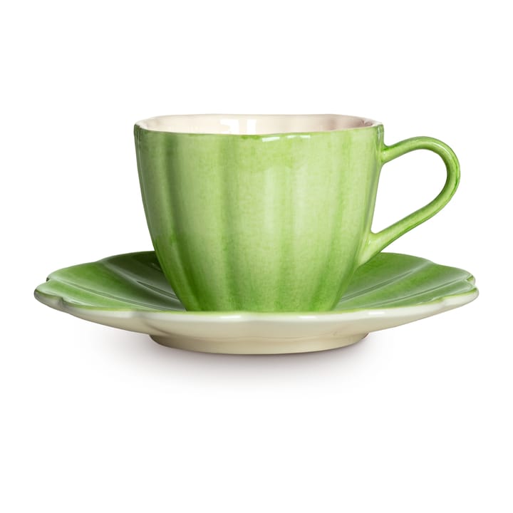 Oyster cup with saucer 25 cl, Green Mateus