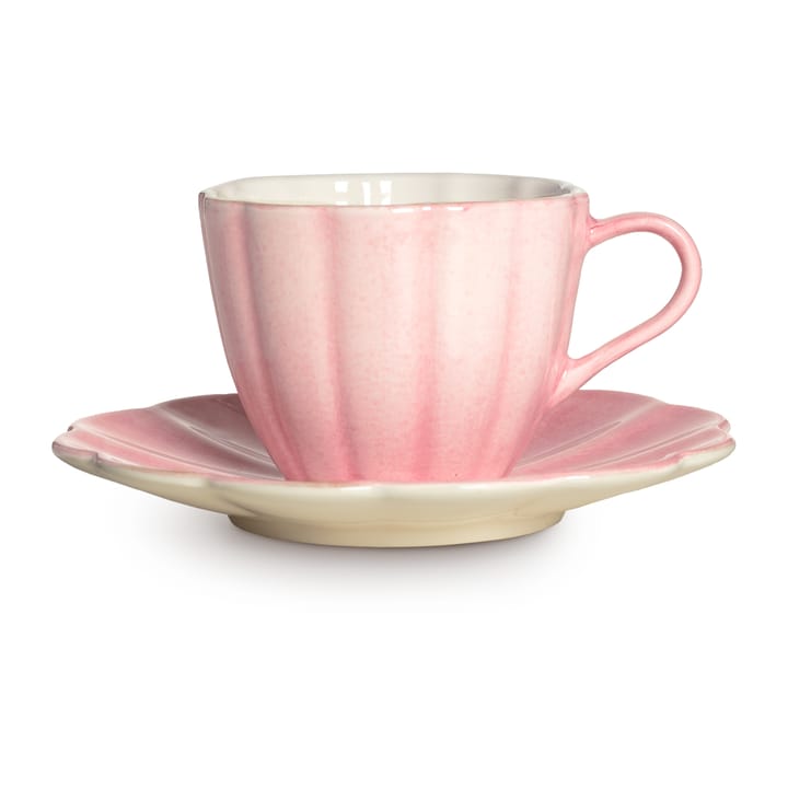 Oyster cup with saucer 25 cl, Light pink Mateus