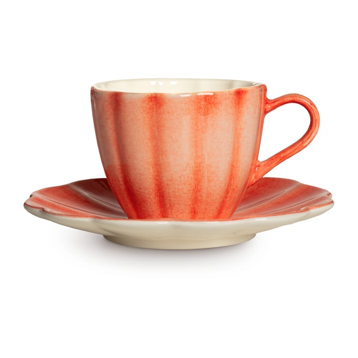 Oyster cup with saucer 25 cl, Orange Mateus