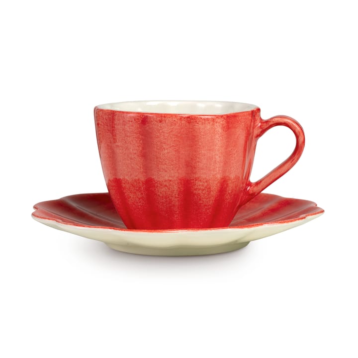 Oyster cup with saucer 25 cl, Red Mateus