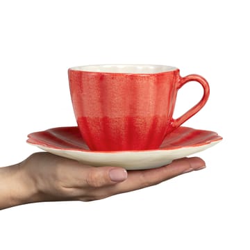 Oyster cup with saucer 25 cl - Red - Mateus