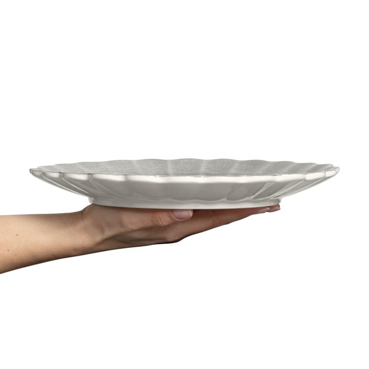 Oyster plate 28 cm, grey Mateus