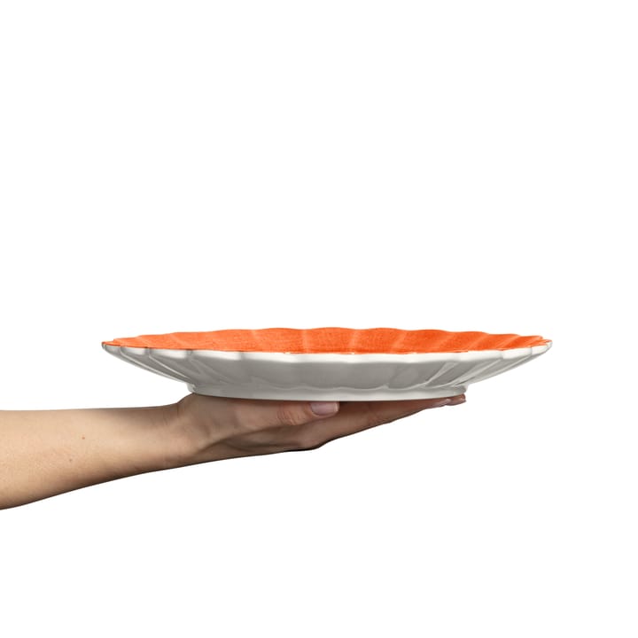 Oyster plate 28 cm, Orange Mateus