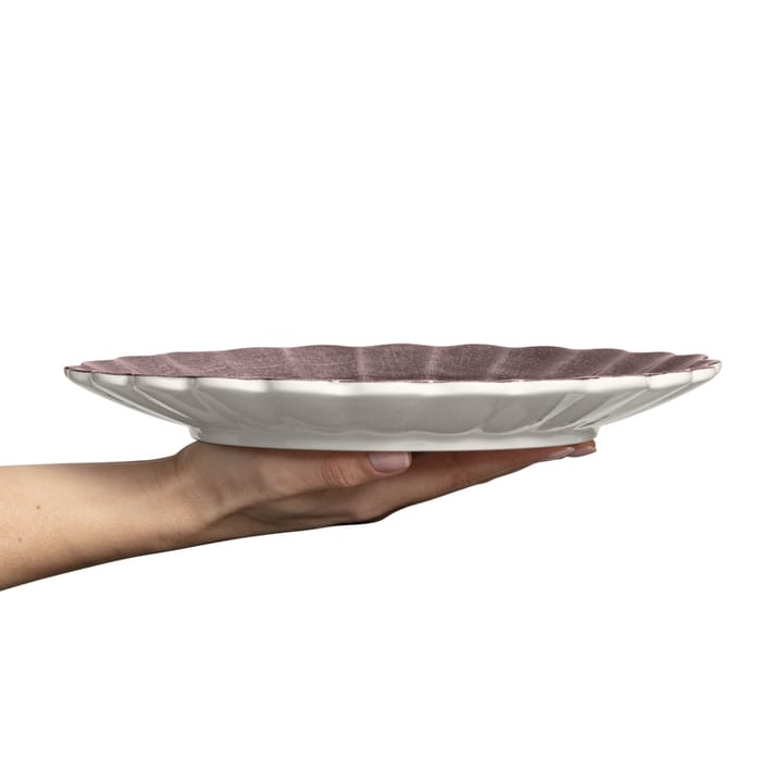 Oyster plate 28 cm, plum Mateus