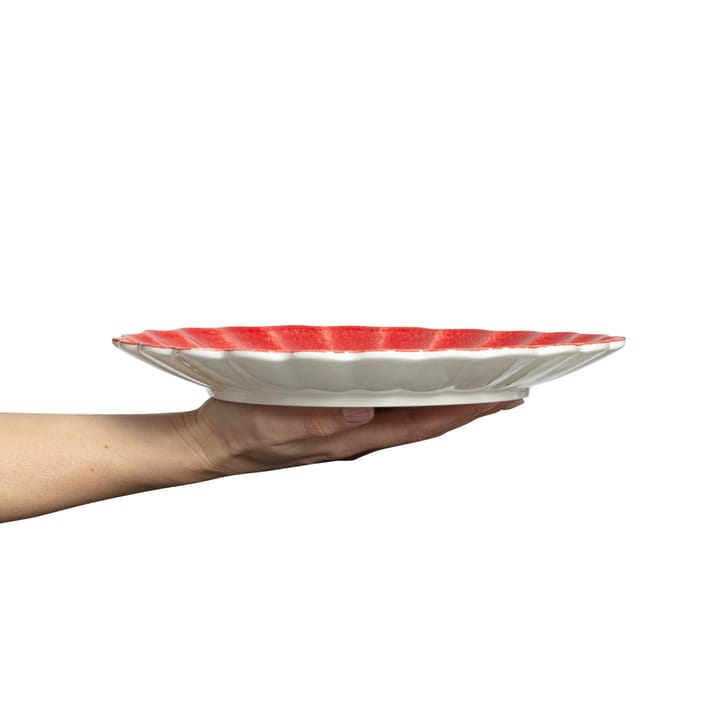 Oyster plate 28 cm, Red-Limited Edition Mateus