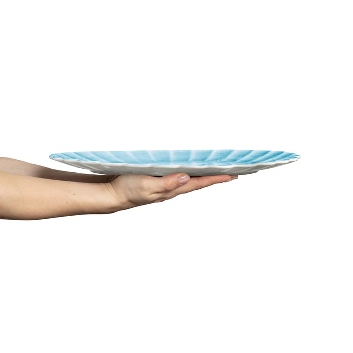 Oyster saucer 30x35 cm, Turquoise Mateus