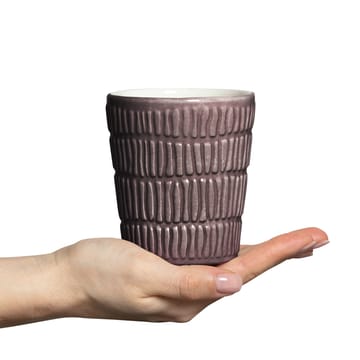 Stripes mug 30 cl - plum - Mateus