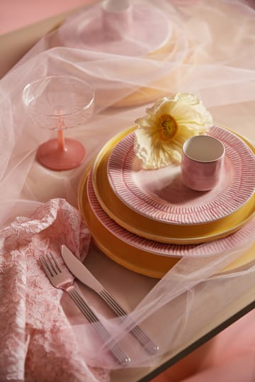 Stripes plate Ø21 cm - Light pink - Mateus