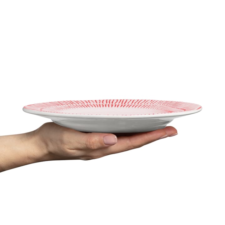 Stripes plate Ø21 cm, Light pink Mateus