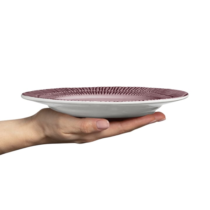 Stripes plate Ø21 cm, Plum Mateus