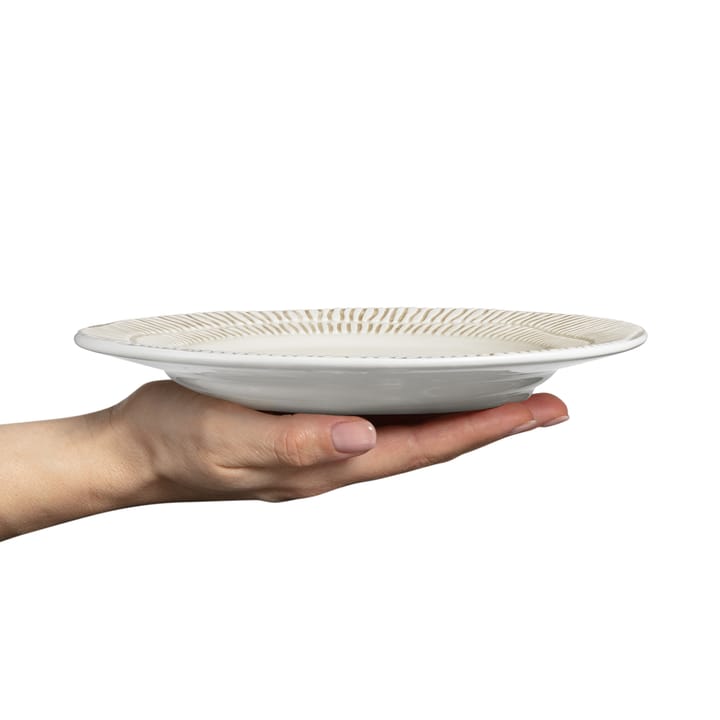 Stripes plate Ø21 cm, Sand Mateus