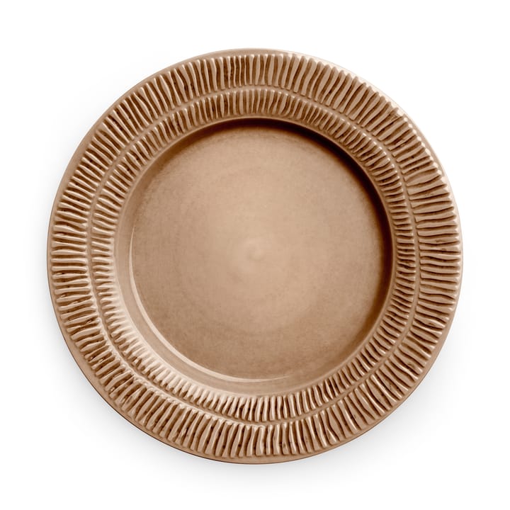 Stripes plate Ø28 cm - cinnamon - Mateus