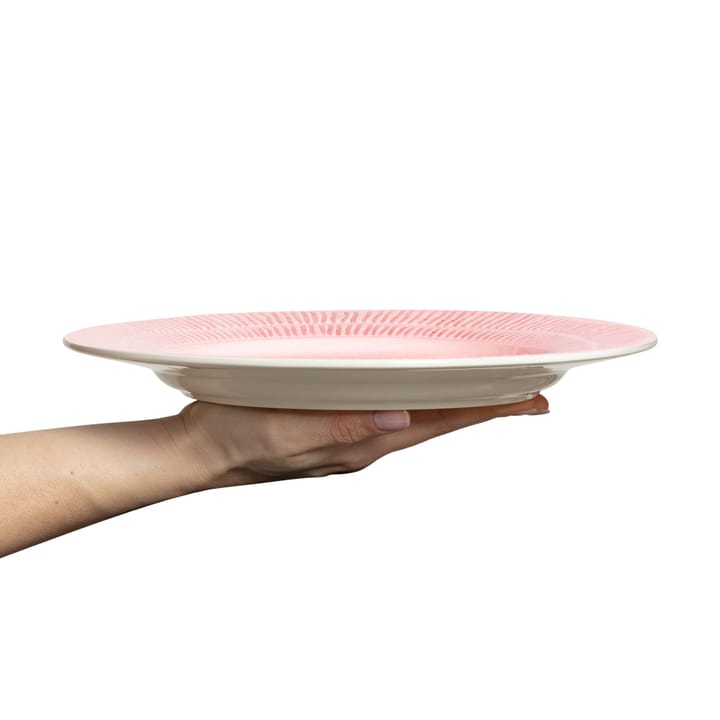 Stripes plate Ø28 cm, light pink Mateus