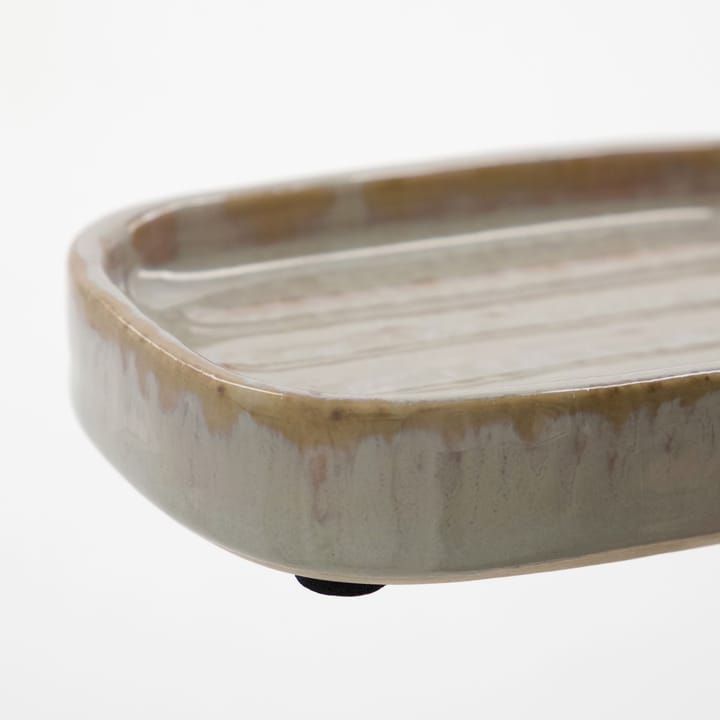 Datura soap dish 8x12 cm, Shellish grey Meraki