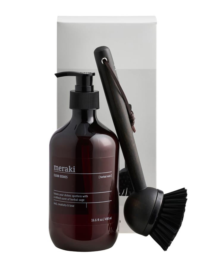 Meraki gift set dish soap and dish brush, Herbal nest Meraki