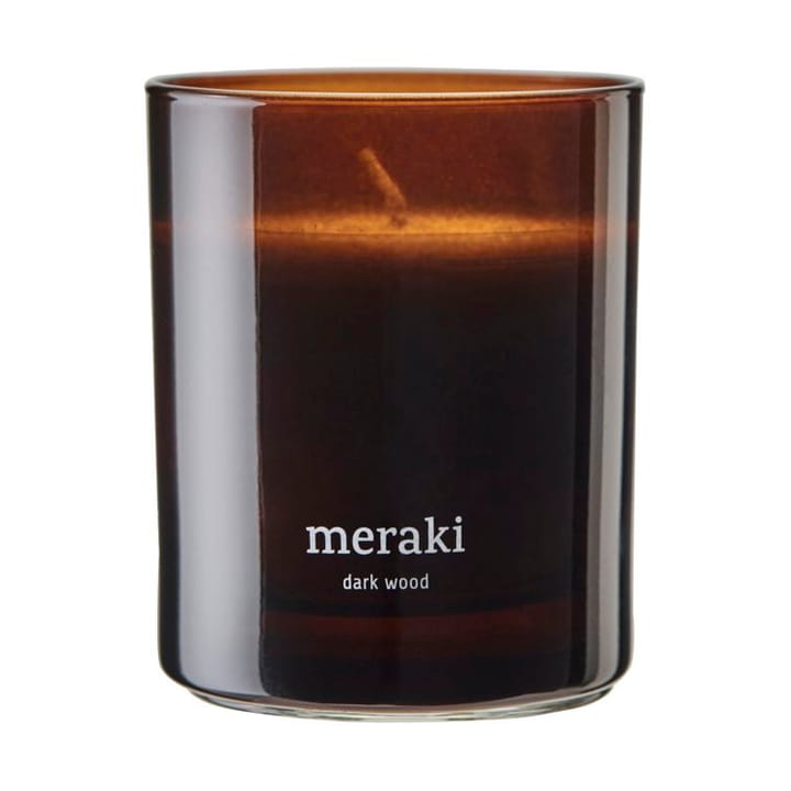 Meraki scented candle, 35 hours - Dark wood - Meraki