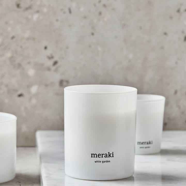 Meraki scented candle, 35 hours, White garden Meraki