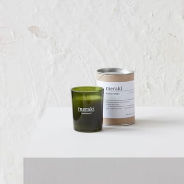 Meraki scented candle green glass 12 hours - earthbound - Meraki