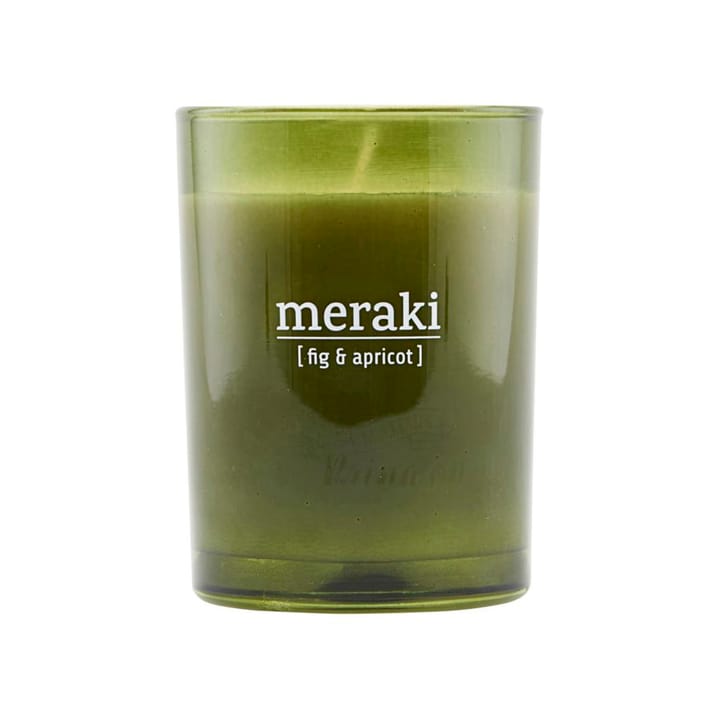 Meraki scented candle green glass 35 hours, fig-apricot Meraki