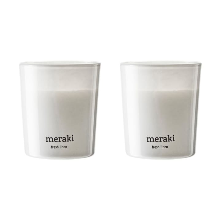 Meraki scented candles 12 hours 2-pack - Fresh Linen - Meraki